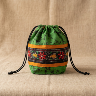 cotton potli bags batik kantha stitch