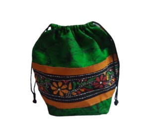 Batik Kantha Stitch Work Potli Bag
