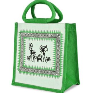 green jute bag