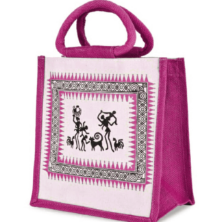 pink jute bag