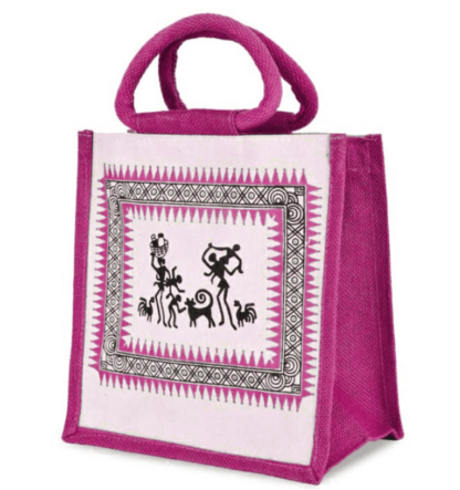 pink jute bag