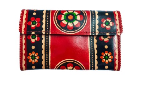 SilkyKraftz Genuine Shantiniketan Leather Clutch Bag purse