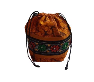 Batik Kantha Stitch Work Potli Bag