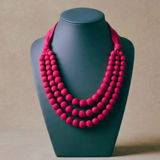 fabric beads necklace