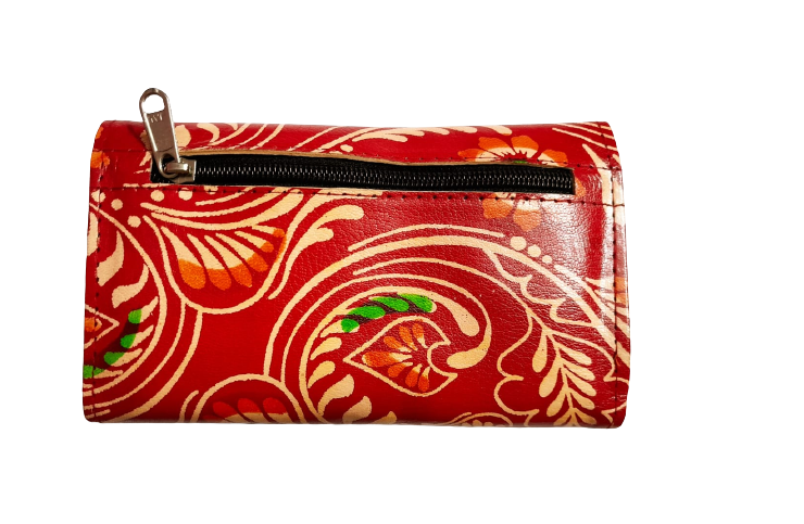Shantiniketan Art Pure Leather Change Purse – Saara Arts