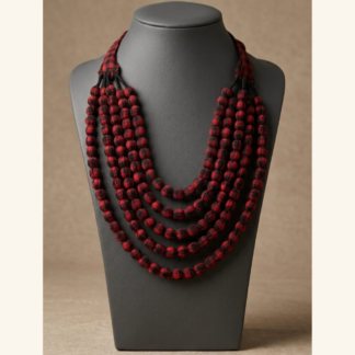 fabric beads necklace