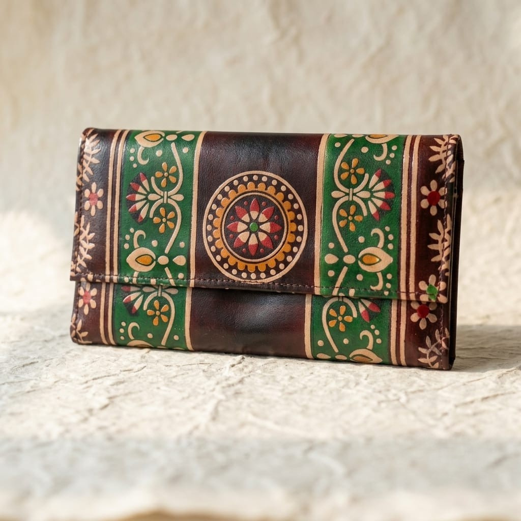 shantiniketan leather purse
