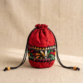 cotton potli bags batik kantha stitch
