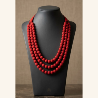 fabric beads necklace