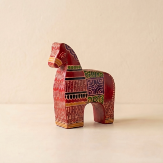 horse piggy bank leather
