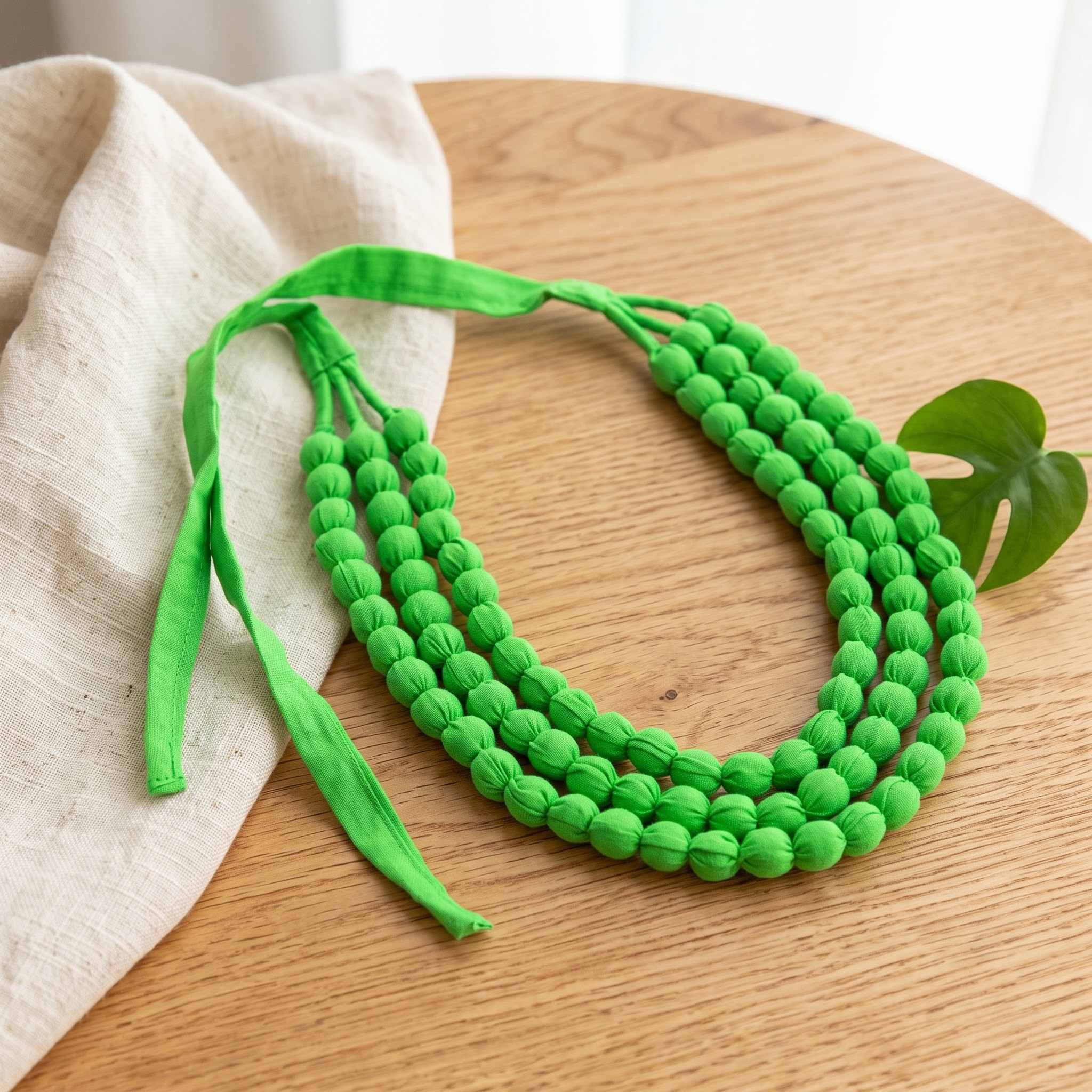 triple layer statement necklace handmade in India