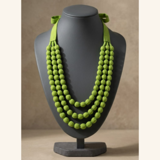 fabric beads necklace