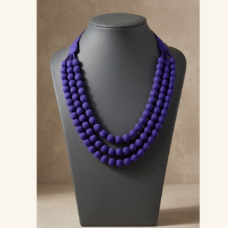 fabric beads necklace