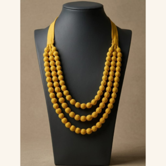 fabric beads necklace
