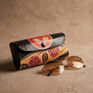 Hand-Embossed Leather Sunglass Case | Artisan Crafted Genuine Leather Eyewear Cover