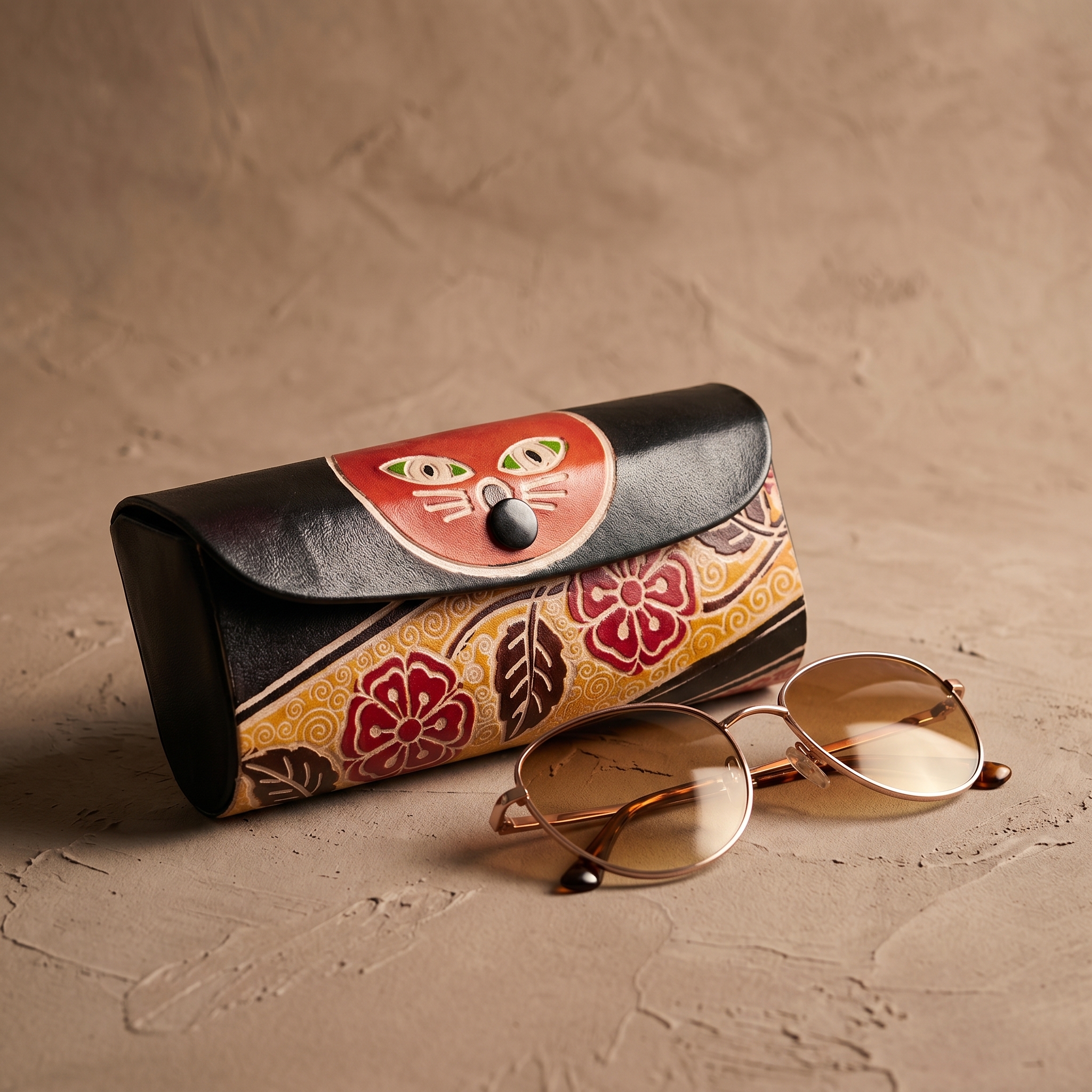 sunglass case leather