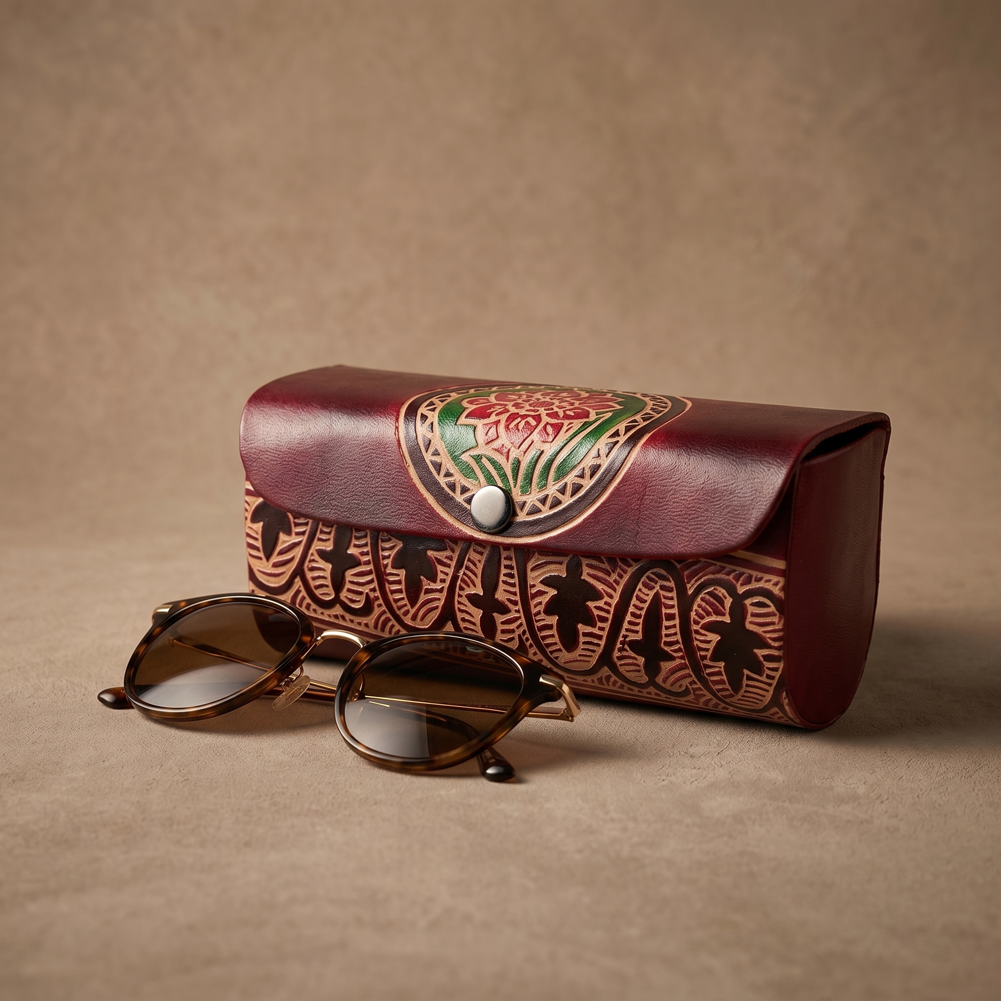 sunglass case leather