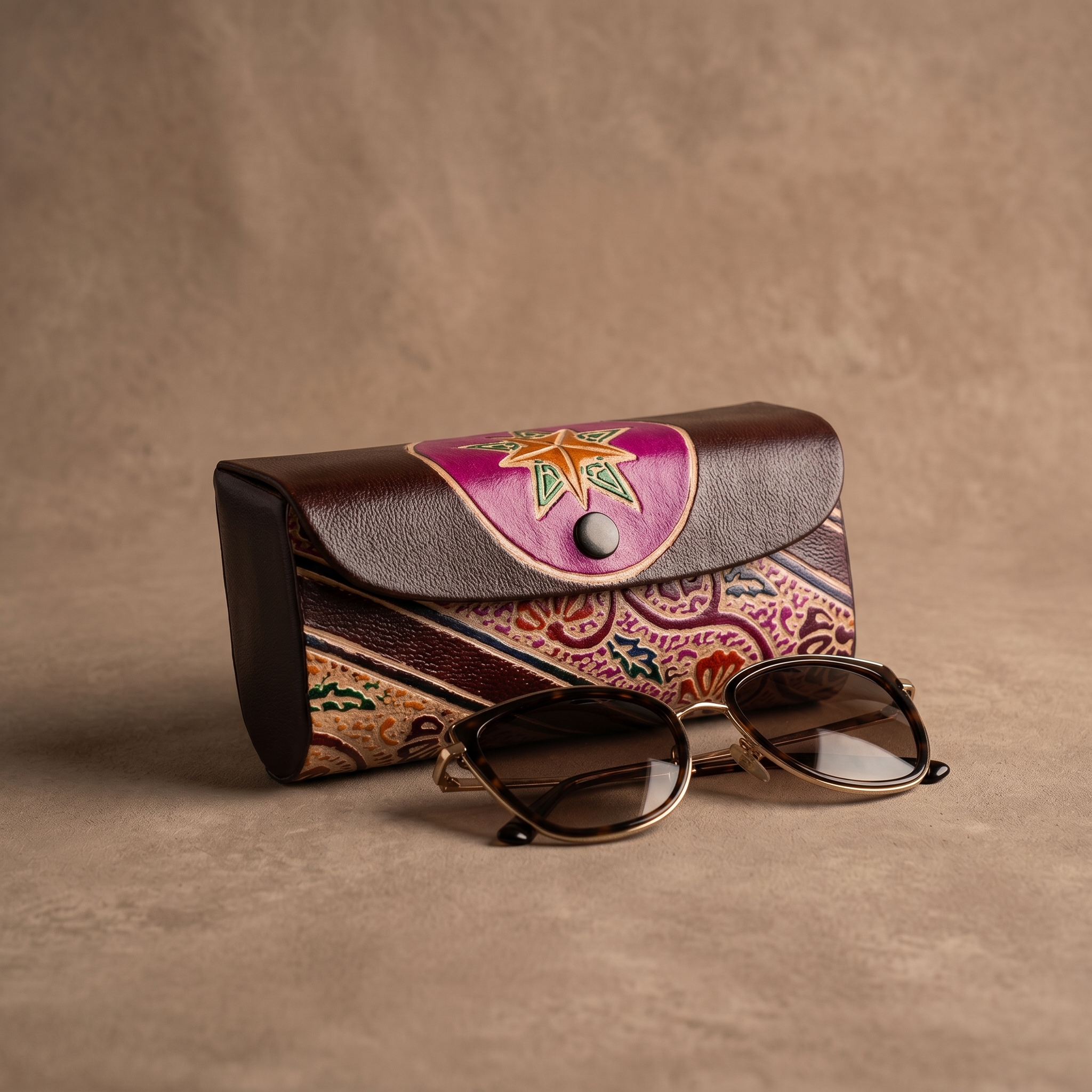 sunglass case leather