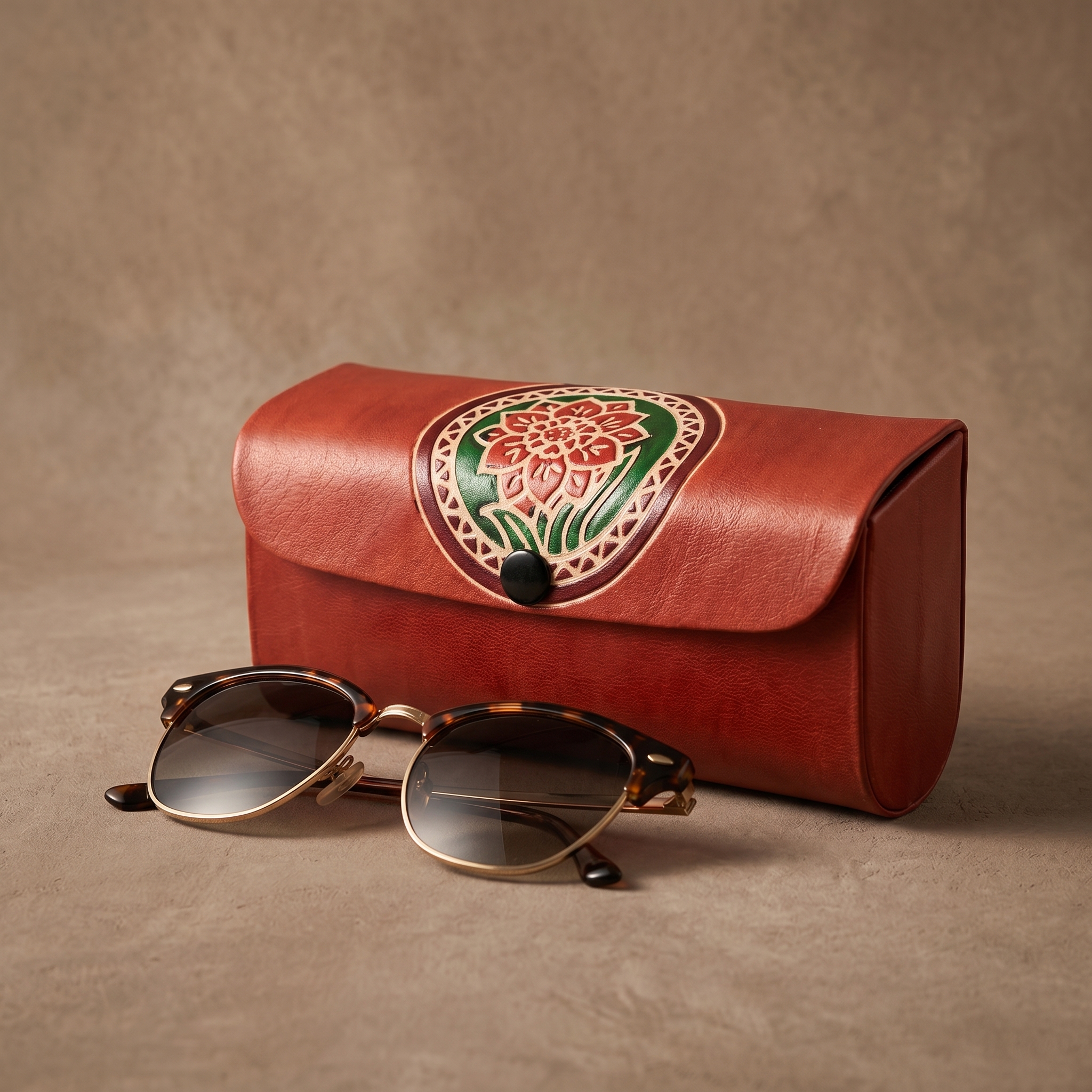sunglass case leather