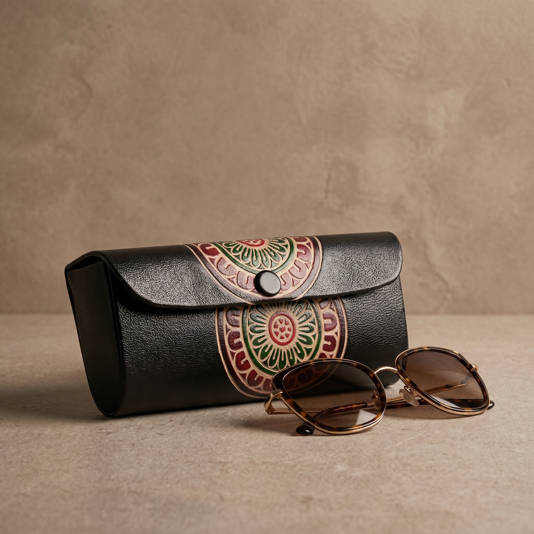 sunglass case leather