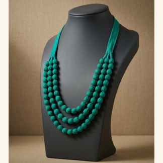 fabric beads necklace