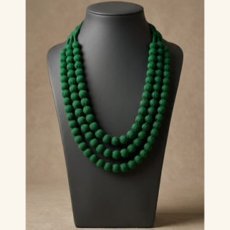 fabric beads necklace