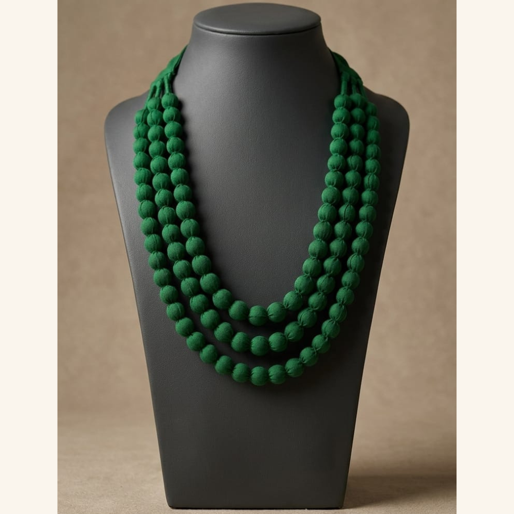 fabric beads necklace