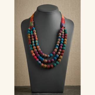 fabric beads necklace
