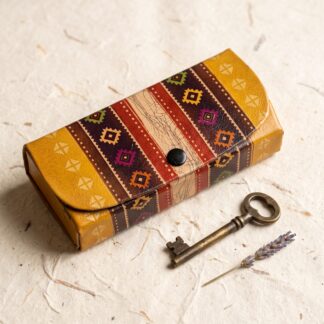 leather batik spectacle case