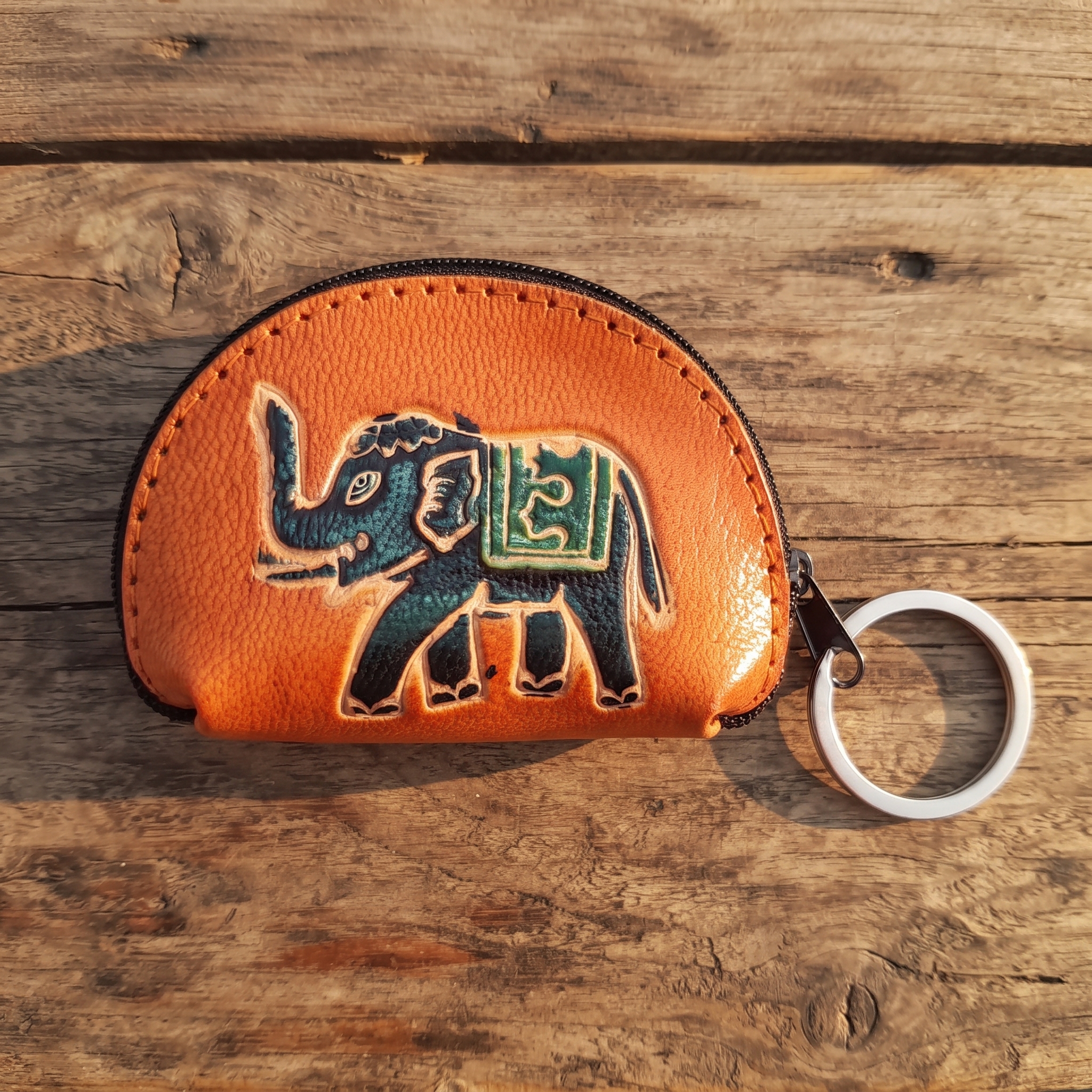elephant coin purse keyring