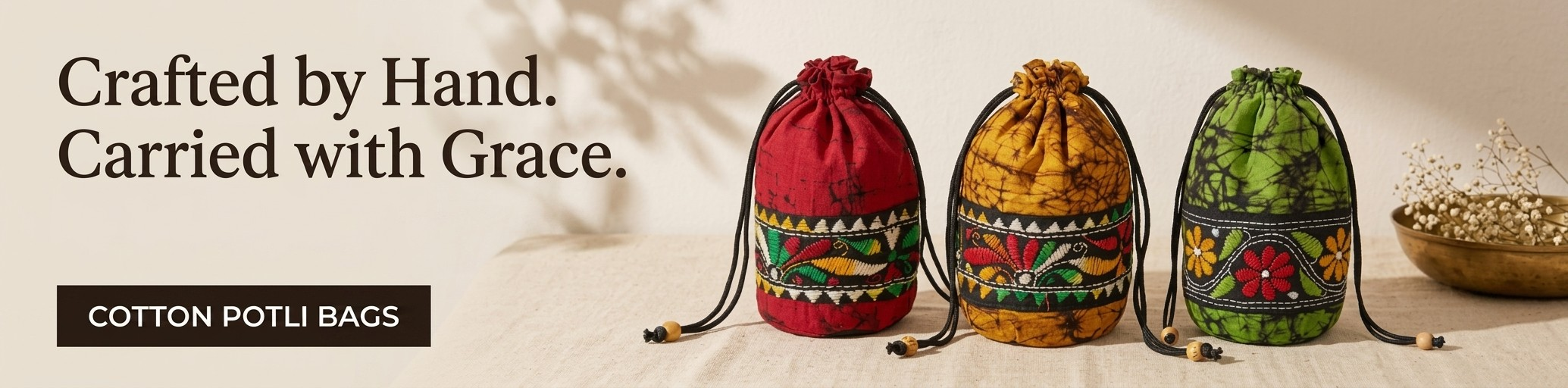 silkykraftz potli bags