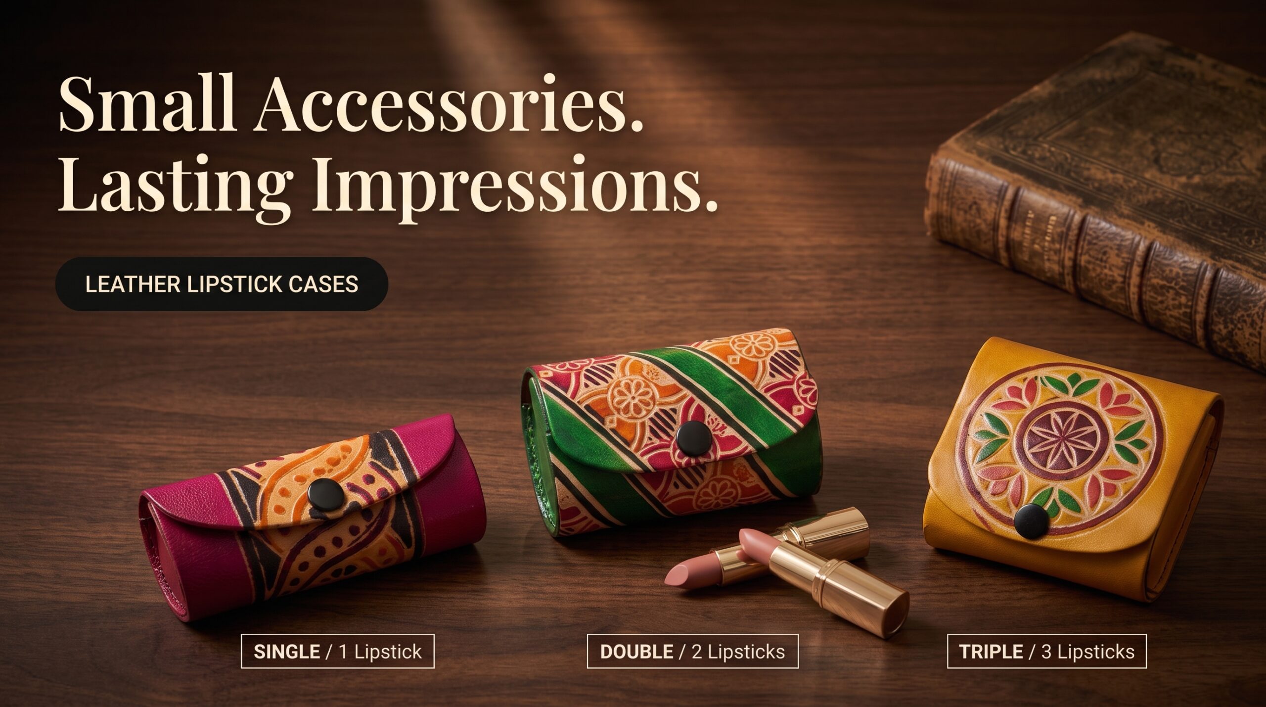 leather lipstick cases