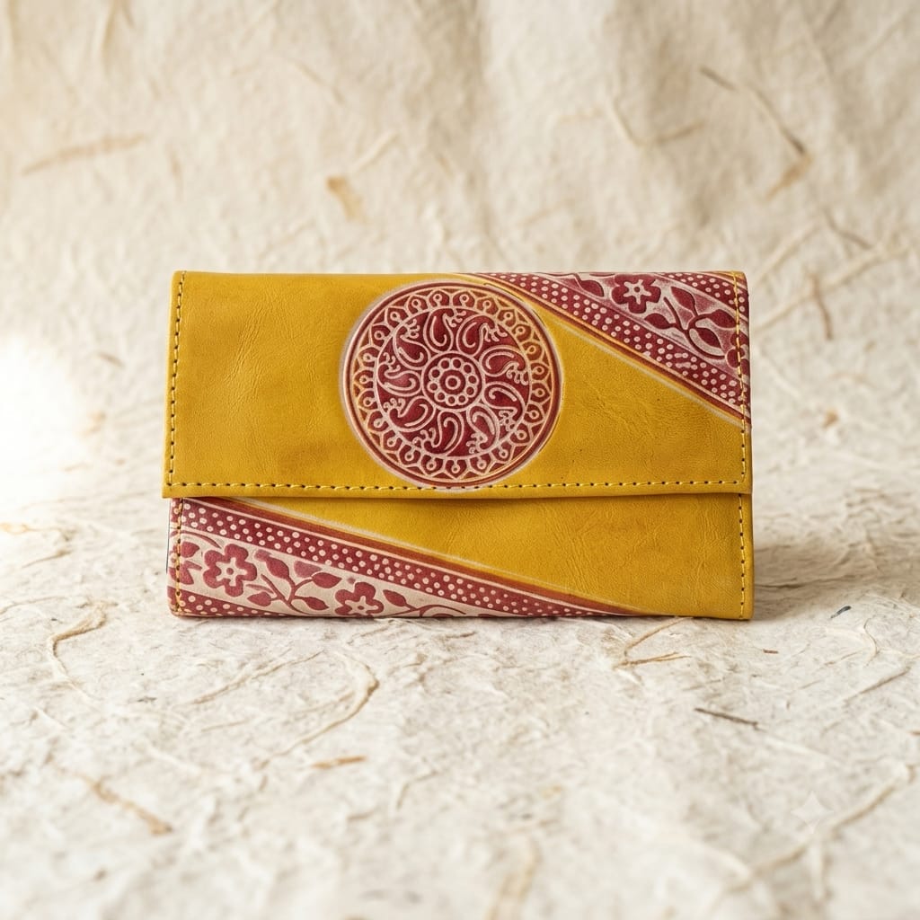shantiniketan leather purse