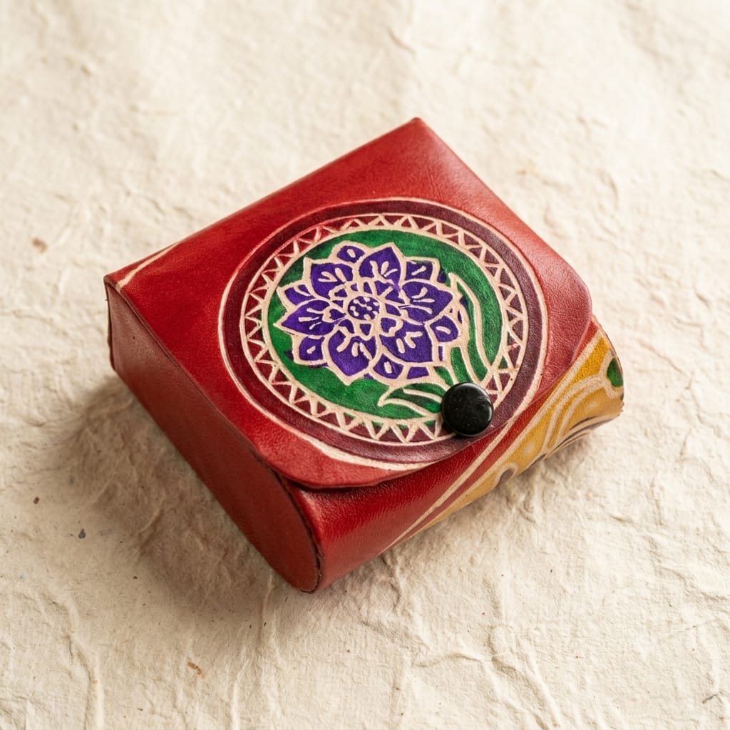 leather lipstick case with mirror for 3 lipsticks