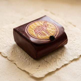 leather lipstick case with mirror for 3 lipsticks