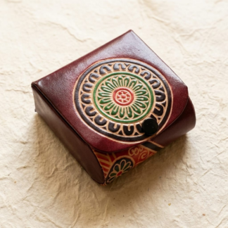 leather lipstick case with mirror for 3 lipsticks