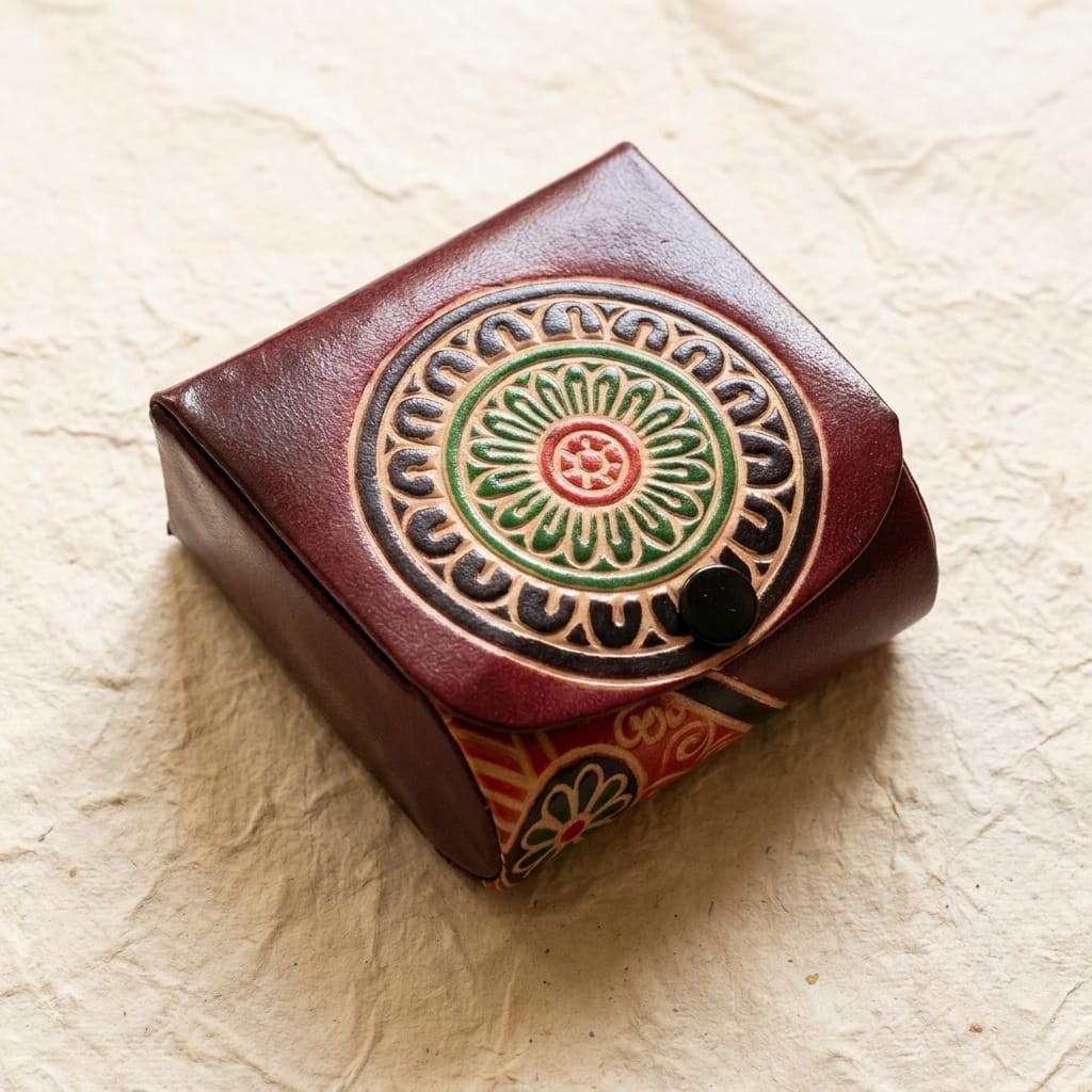 leather lipstick case with mirror for 3 lipsticks