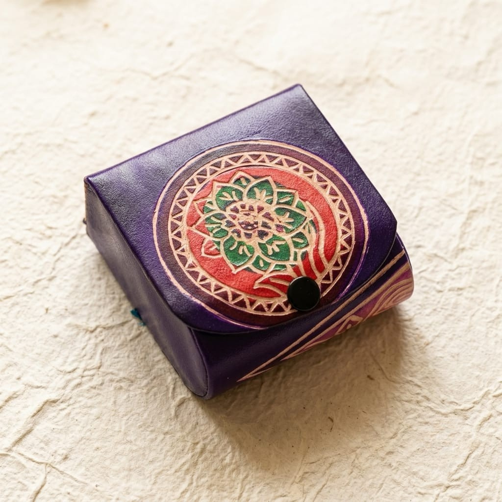 leather lipstick case with mirror for 3 lipsticks