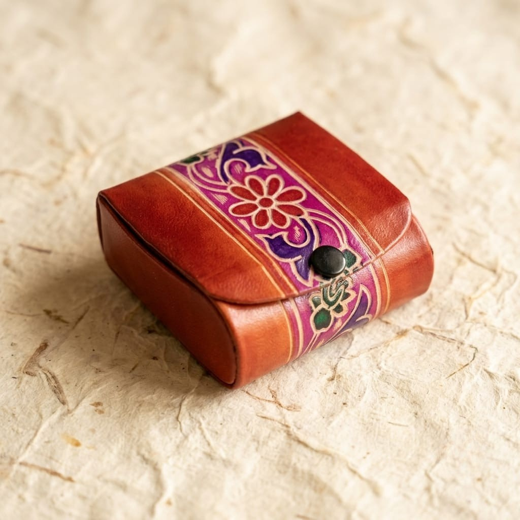 leather lipstick case with mirror for 3 lipsticks