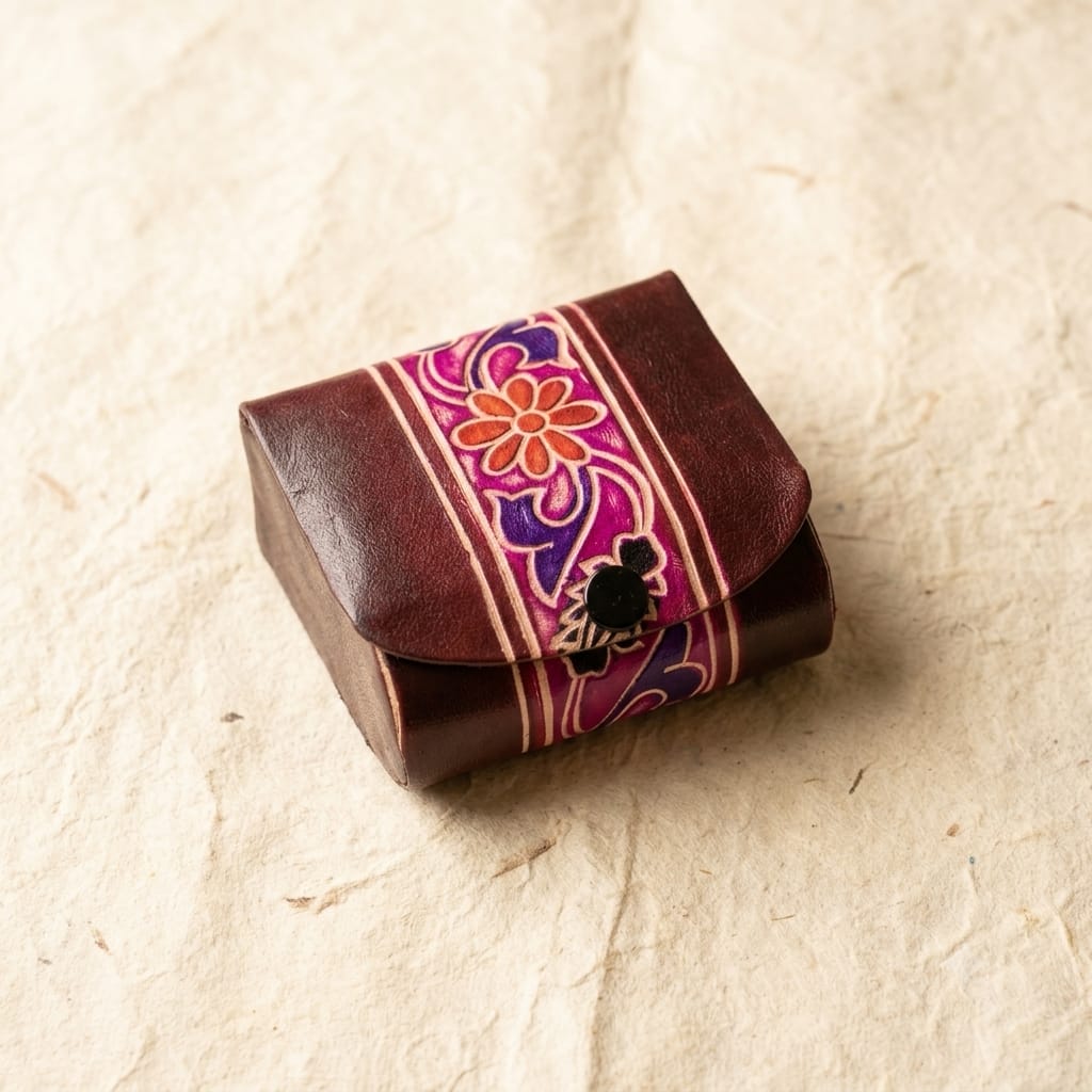 leather lipstick case with mirror for 3 lipsticks