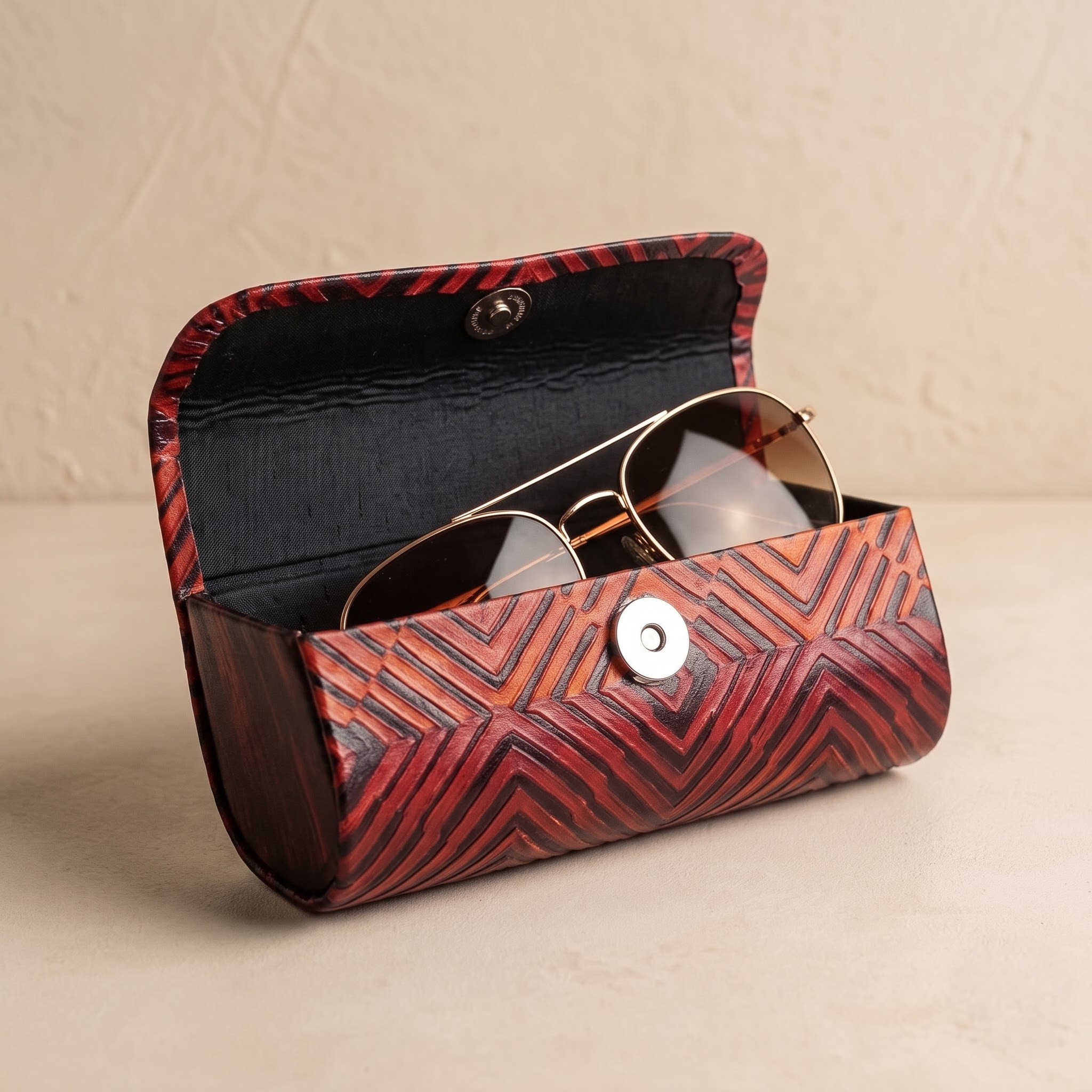 premium leather sunglass case