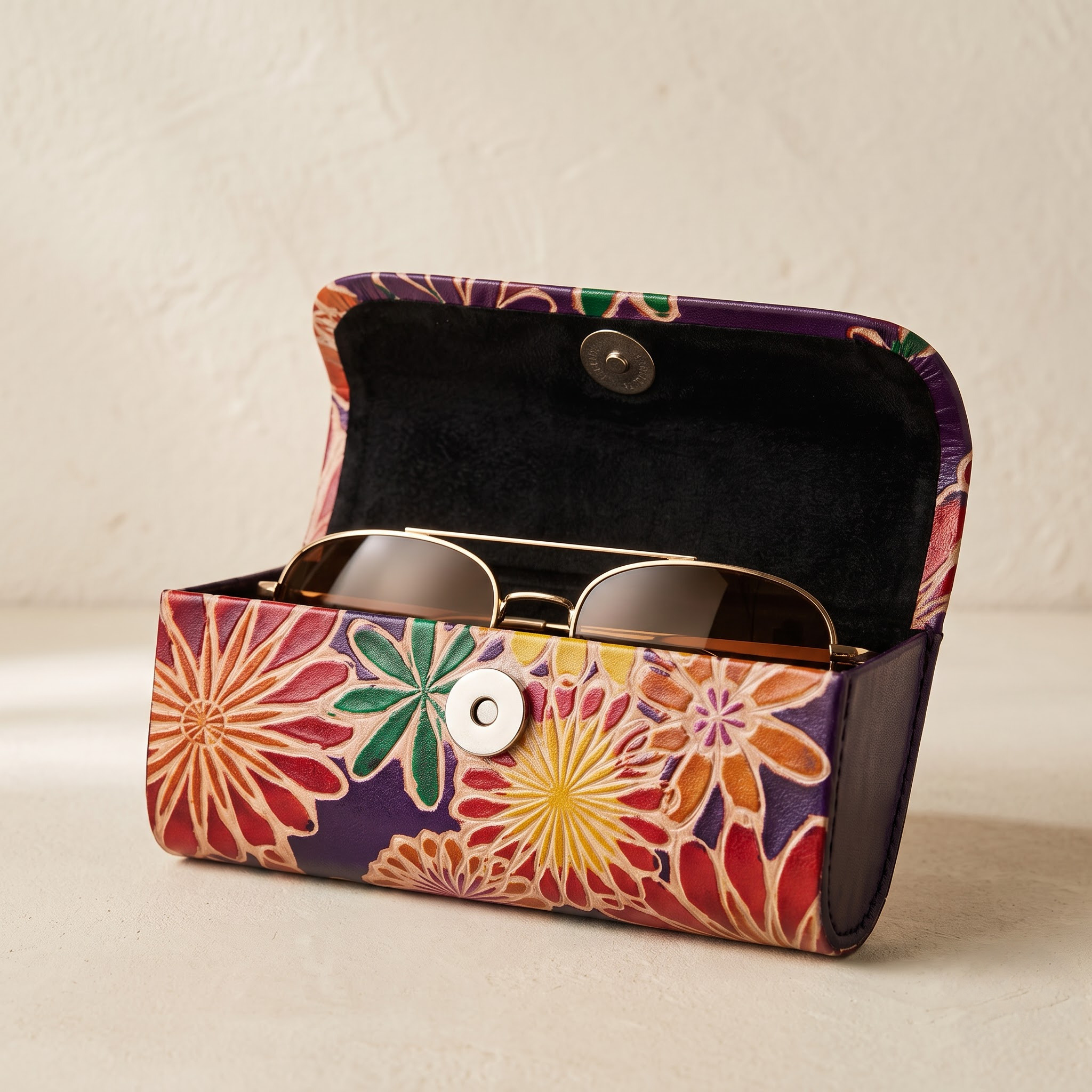 premium leather sunglass case