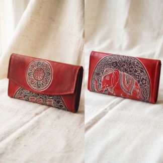 elephant leather purse for women