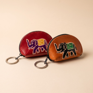 coin purse with keyring elephant