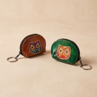 coin purse with keyring owl