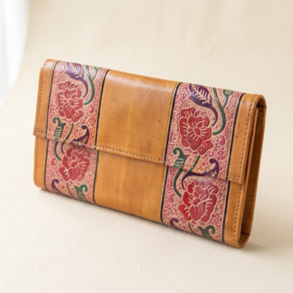shantiniketan leather purse for women
