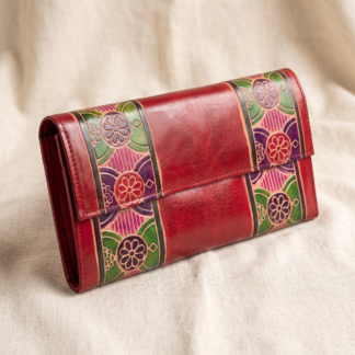 shantiniketan leather purse for women